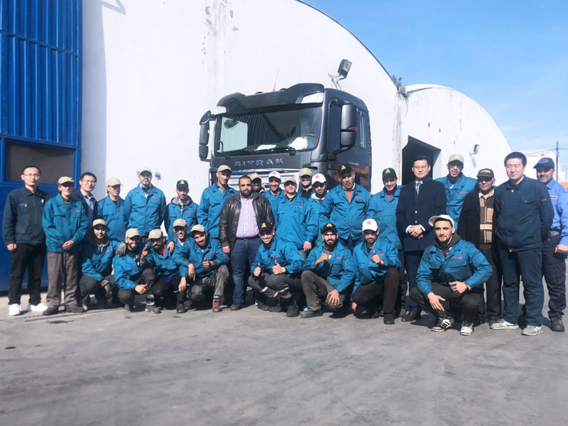 SINOTRUK SITRAK Brand CKD is off line in Morocco factory for the first time
